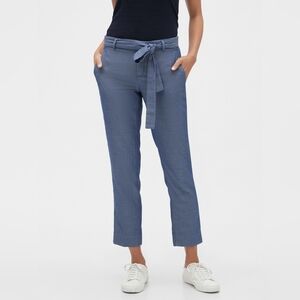 🆕️ Banana Republic Factory Avery Tie Waist Tailored Ankle Pants in Blue